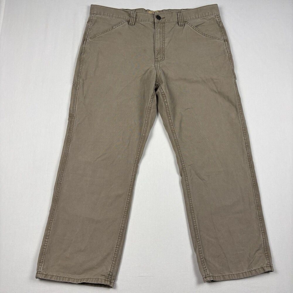 Blue Mountain Pants Men's 40x30 Kakhi Canvas Carpenter Workwear Utility Rugged